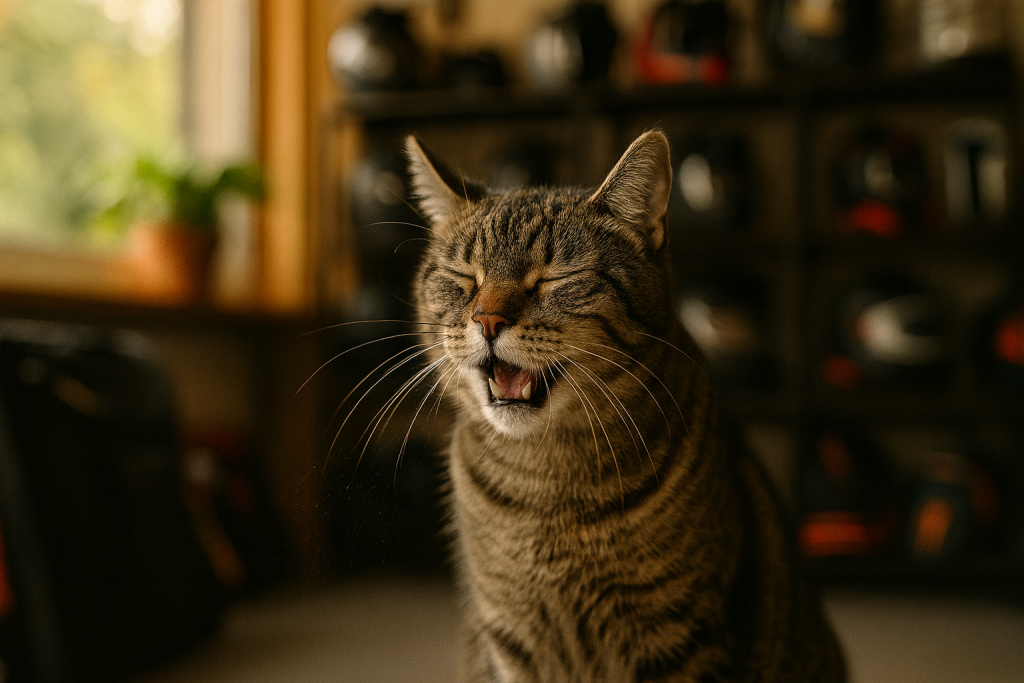 chat qui éternue