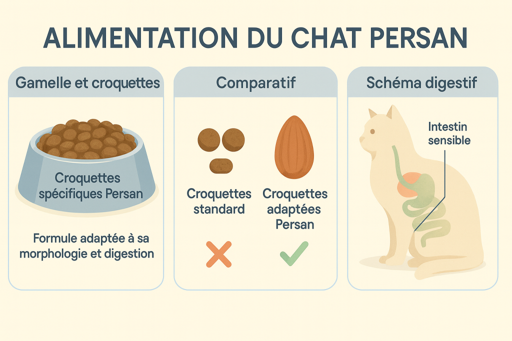 Chat persan : caractère, soins, prix et conseils d’adoption alimentation chat persan