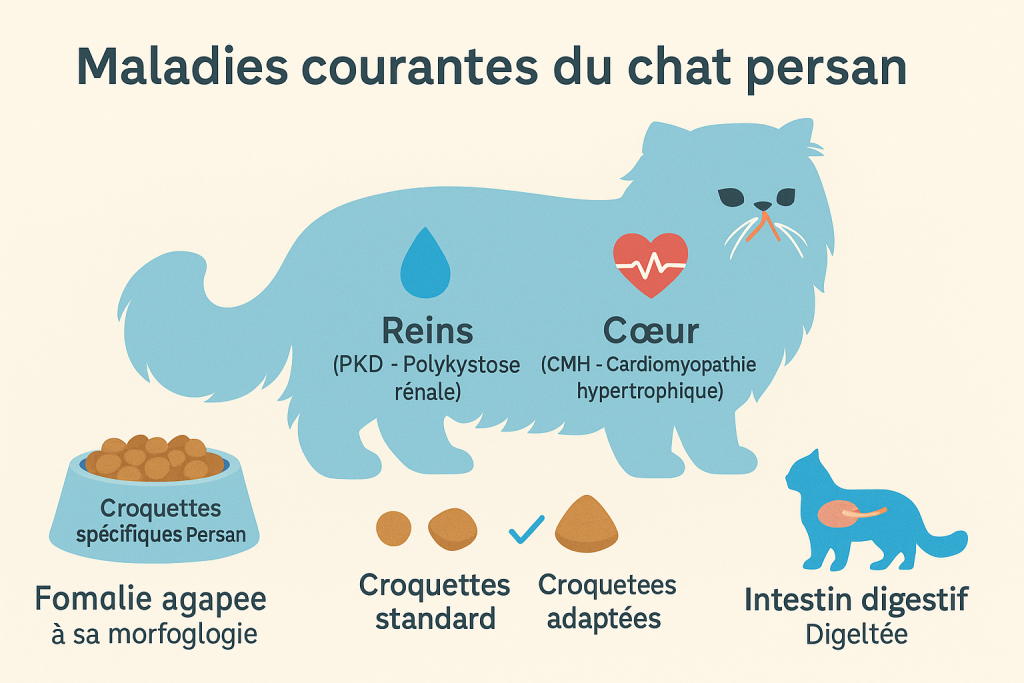 Chat persan : caractère, soins, prix et conseils d’adoption santé du chat persan