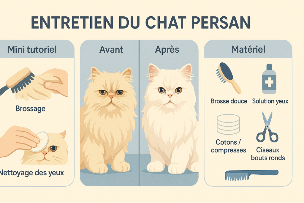 Chat persan : caractère, soins, prix et conseils d’adoption entretien chat persan