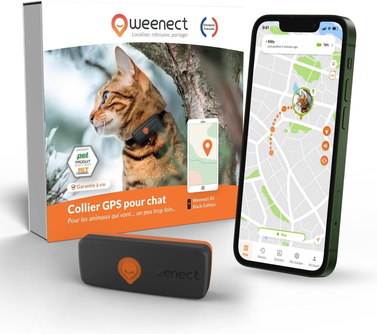 Filalapat : l’appli essentielle pour identifier ton chat Weenect Chat XS - Nouveau Collier GPS pour Chat
