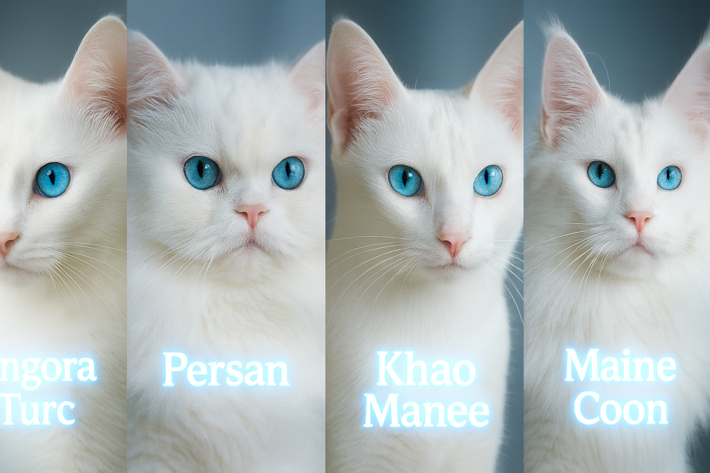 Chat Blanc aux Yeux Bleus : Races, Surdité & Guide Complet chat blanc aux yeux bleu