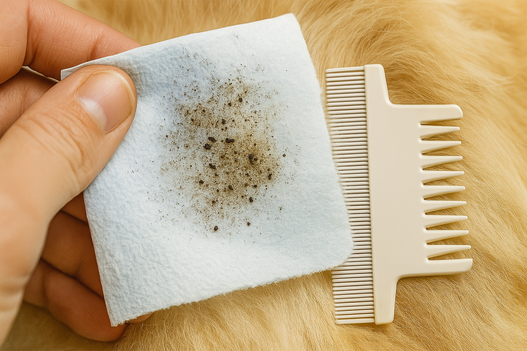 crotte de puces de chat