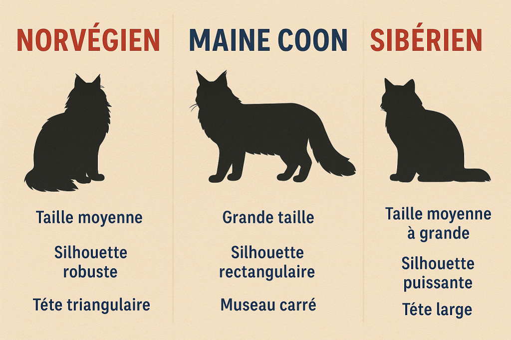 Chat Norvégien : Caractère, Prix, Entretien & Conseils différence entre chat norvégien et maine coon