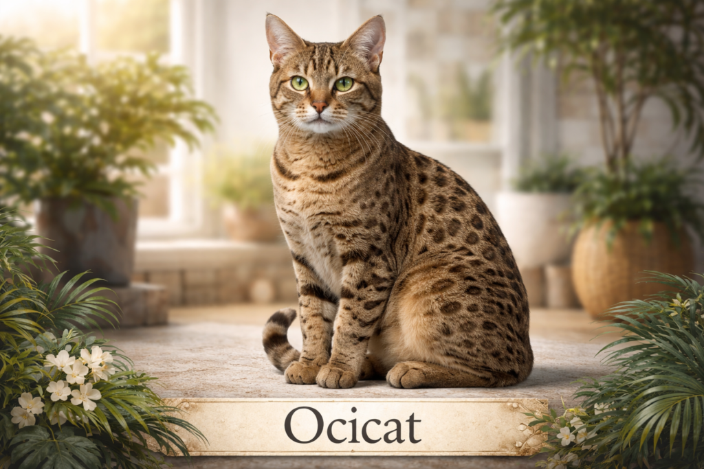 Ocicat : le léopard de salon qui ne mord pas Race de chat Ocicat