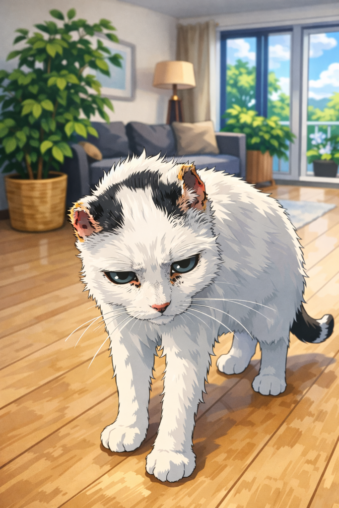 Sukie après son intervention chirugicale