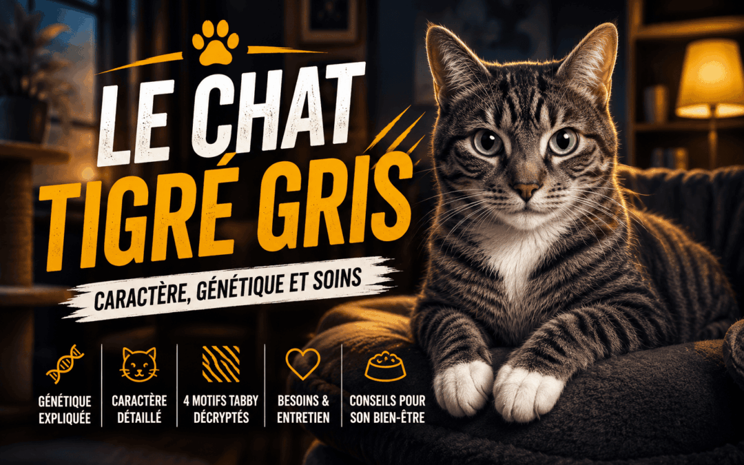 chat tigré gris comme Berlioz